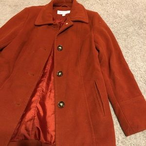 Liz Claiborne burnt orange peacoat